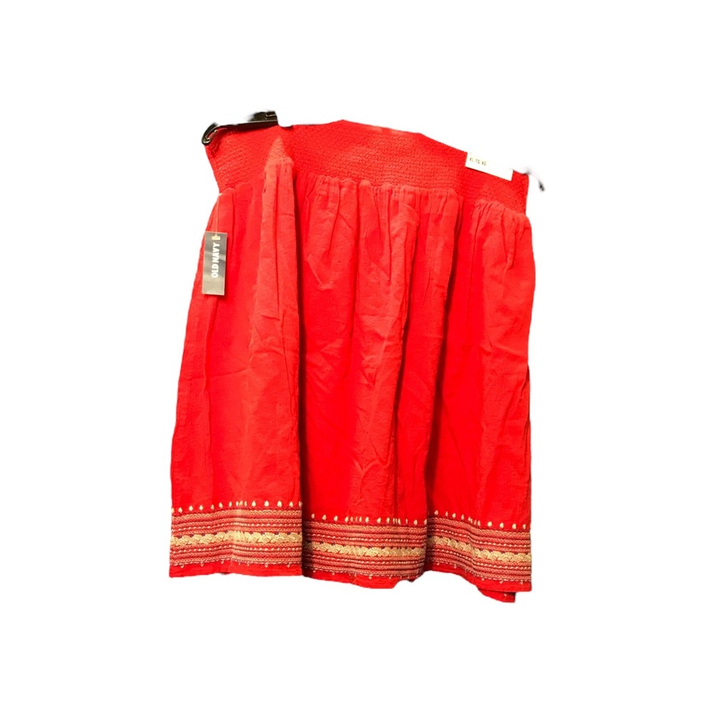 Old Navy Red with White Blue Embroidered Stripe - Picture 2 of 4